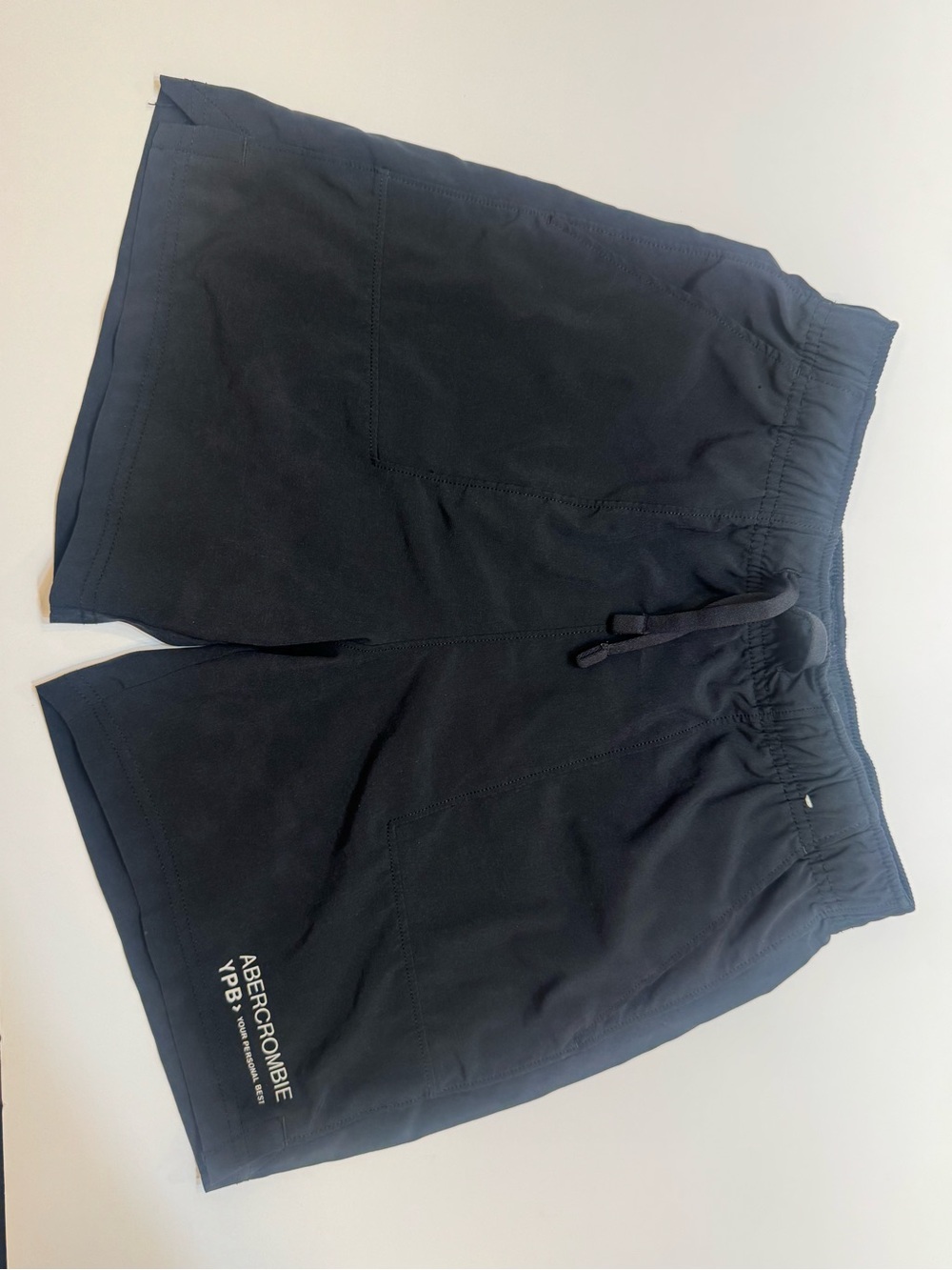 abercrombie kids black athletic shorts